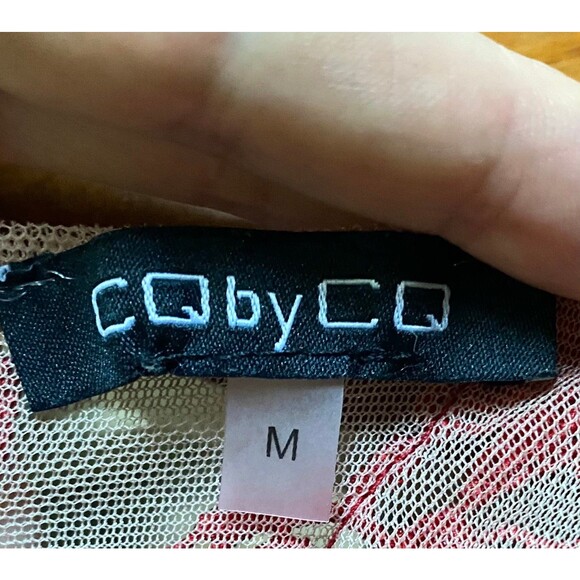 CQ by CQ size medium M Red Mermaid Prom Dress Lace Mesh floral bodice - Picture 10 of 11